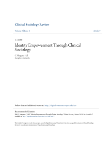 Identity Empowerment Through Clinical Sociology