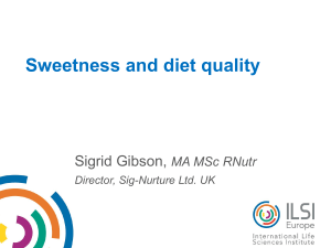 Sweetness and diet quality