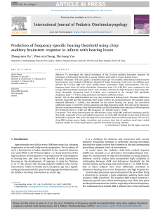 Prediction of frequency-specific hearing threshold using chirp