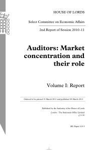 Auditors: Market concentration and their role