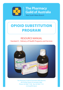 Opiod Substitution Resource Manual