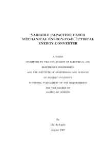 VARIABLE CAPACITOR BASED MECHANICAL ENERGY
