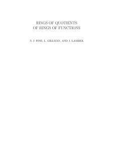 rings of quotients of rings of functions