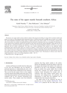 The state of the upper mantle beneath southern Africa