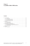 Crystalline Solids: Diffraction