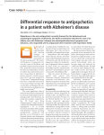 Differential response to antipsychotics in a