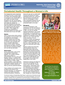 Periodontal Disease and Women