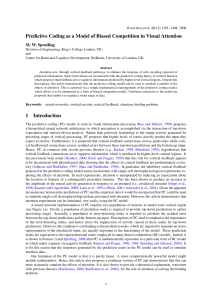 Predictive Coding as a Model of Biased Competition in Visual