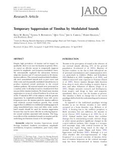 Research Article Temporary Suppression of Tinnitus by Modulated