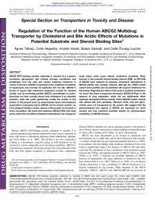 Regulation of the Function of the Human ABCG2 Multidrug