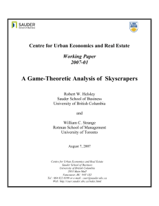 A Game-Theoretic Analysis of Skyscrapers