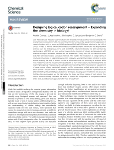 Designing logical codon reassignment