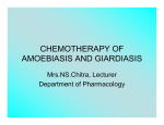 CHEMOTHERAPY OF AMOEBIASIS AND GIARDIASIS