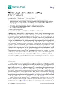 Marine Origin Polysaccharides in Drug Delivery Systems