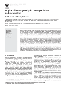 Origins of heterogeneity in tissue perfusion and metabolism