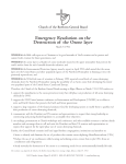 1992 Emergency Resolution on the Destruction of the Ozone Layer