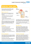 Anterior knee pain - Leeds Community Healthcare