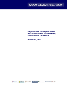 Deterrence - Investor Voice, Securities Regulation in Canada