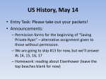 US History, May 14