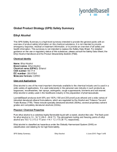 Ethyl Alcohol - LyondellBasell