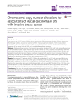 Chromosomal copy number alterations for associations of ductal