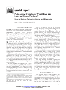 Pulmonary embolism: what have we learned since Virchow?