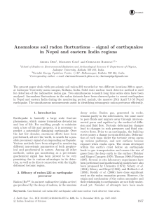 Anomalous soil radon fluctuations – signal of earthquakes in Nepal