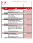 RIA Certified Robot Integrator Score Card - v2