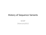 History of Sequence Variants