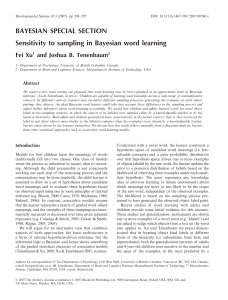 Sensitivity to sampling in Bayesian word learning