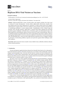 Replicon RNA Viral Vectors as Vaccines