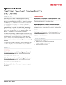 Quadrature Speed and Direction Sensors, SNG