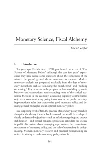 Monetary Science, Fiscal Alchemy