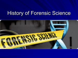 Forensic Science History