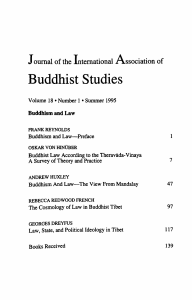 Buddhism and Law – The View From Mandalay