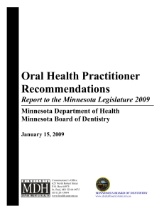 Oral Health Practitioner Recommendations