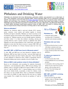 Information Sheet: Phthalates and Drinking Water (PDF)