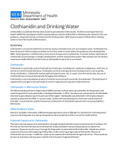 Information Sheet: Clothianidin and Drinking Water (PDF)