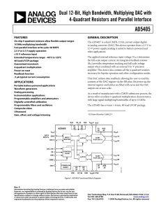 AD5405 AnaDev, dual I-dac, 58MSPS R2R, no ref.pdf