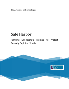 Safe Harbor: Fulfilling Minnesota’s Promise to Protect Sexually Exploited Youth