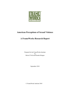 American Perceptions of Sexual Violence: A FrameWorks Research Report