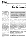 Enhancing Safety in Behavioral Emergency Situations - Article (PDF: 594KB/7 pgs)