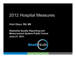 2012 Hospital Measures – Vicki Olson (PDF: 351KB/27 pages)
