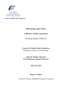 Mentoring and Crime: A Review of the Literature