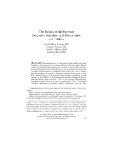 The relationship between executive function and attention in children