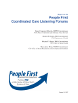 People First Coordinated Care Listening Forums
