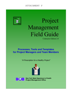 Attachment F: DOH Project Management Office Field Guide for Contractors