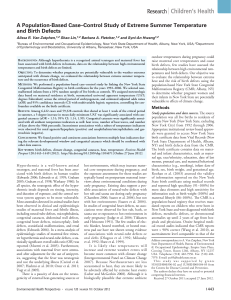 A population-based case-control study of extreme summer temperature and birth defects