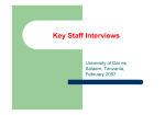 Key Staff Interviews Ppt Presentation: introduces and explains the use of key staff as sources of information for the project