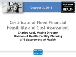Certificate of Need Financial Feasibility and Cost Assessment Presentation